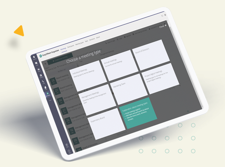 screenshot of Indeqa Board Management Software